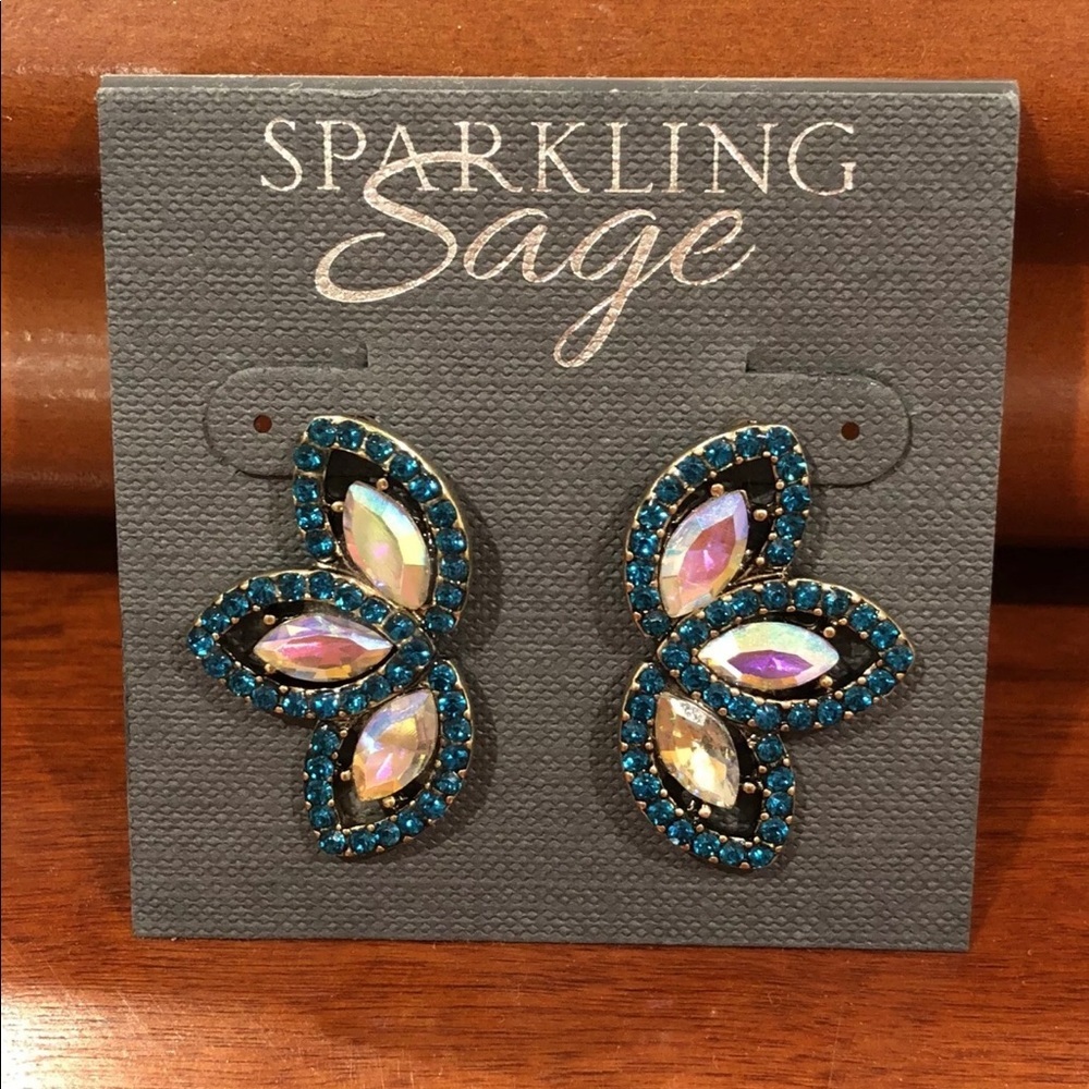 Sparkling sage earrings